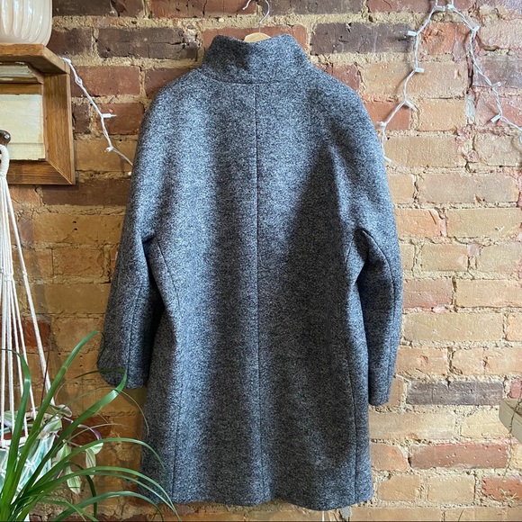 Theory Funnel Neck Wool Coat - Picture 5 of 11